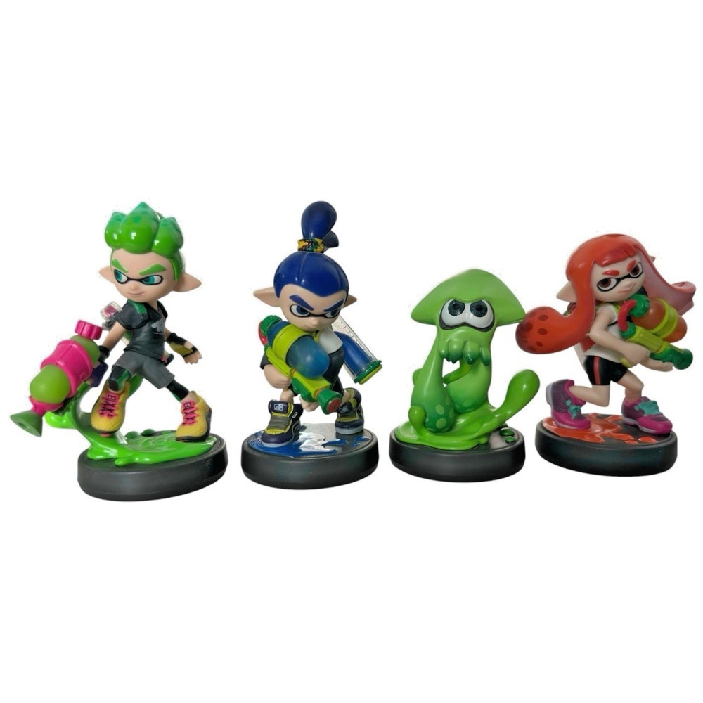 Nintendo Splatoon Amiibo Lot of 4 Figures Switch Loose